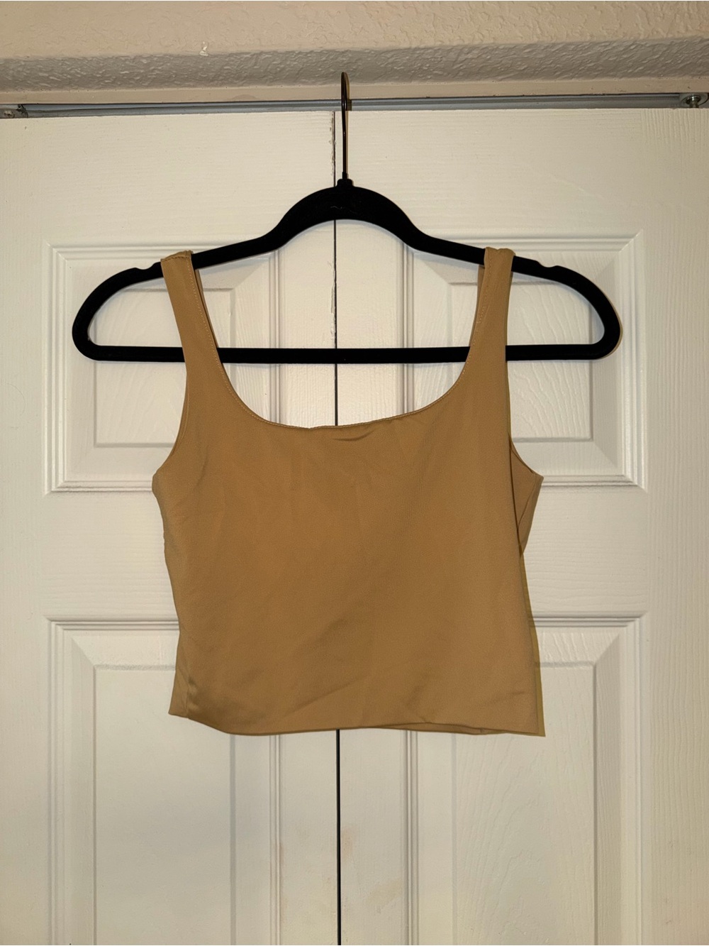 Amazon Women's Tank Crop Top in Camel Tan